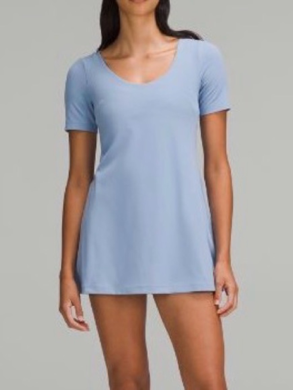 lululemon athletica Align short sleeve mini dress size 6 blue willow